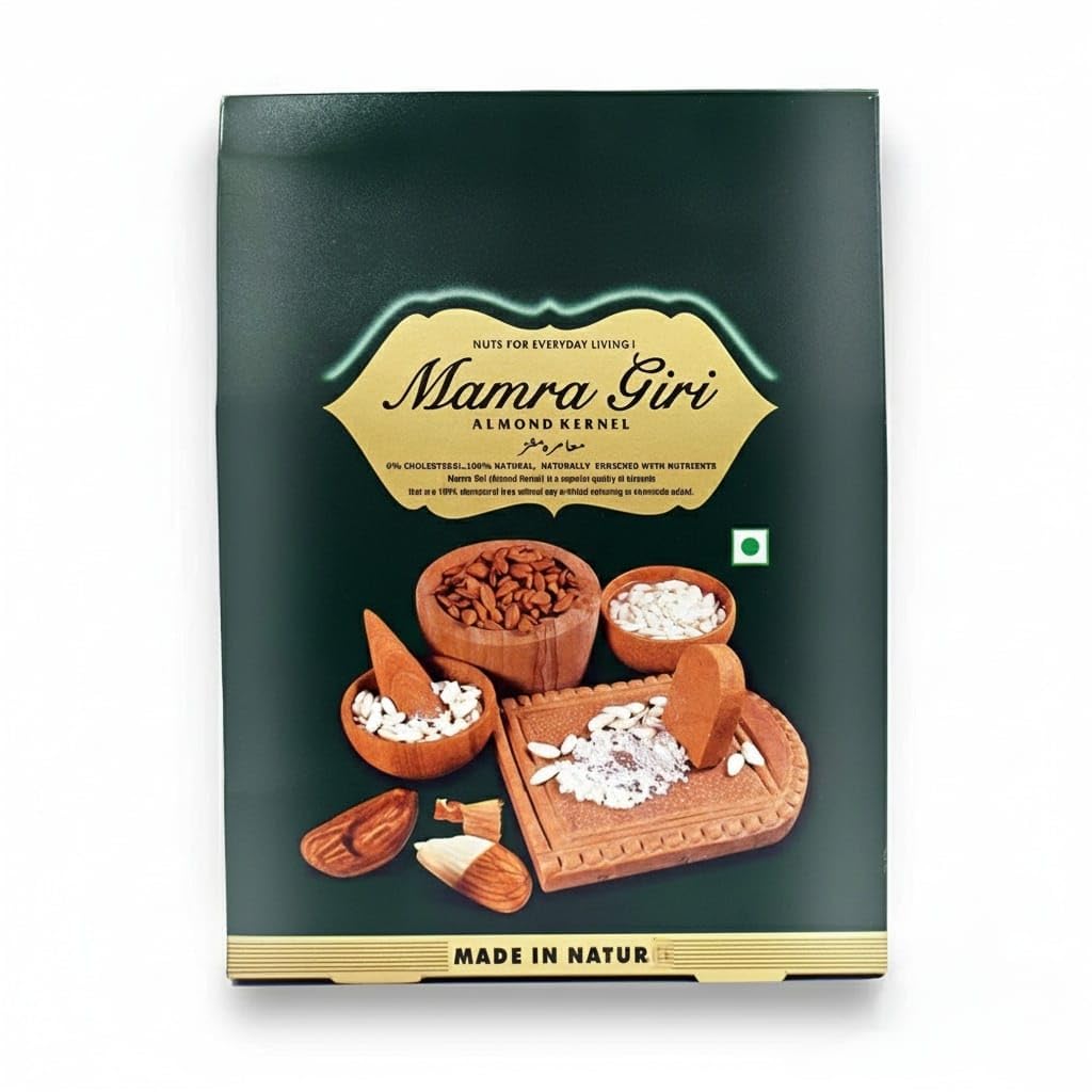 Afghani Almond Giri (Mamra Badam) Grade - Big Size Pouch of 250 g | Organic, Raw & Natural | High-Protein Healthy Snacks Dry Fruits