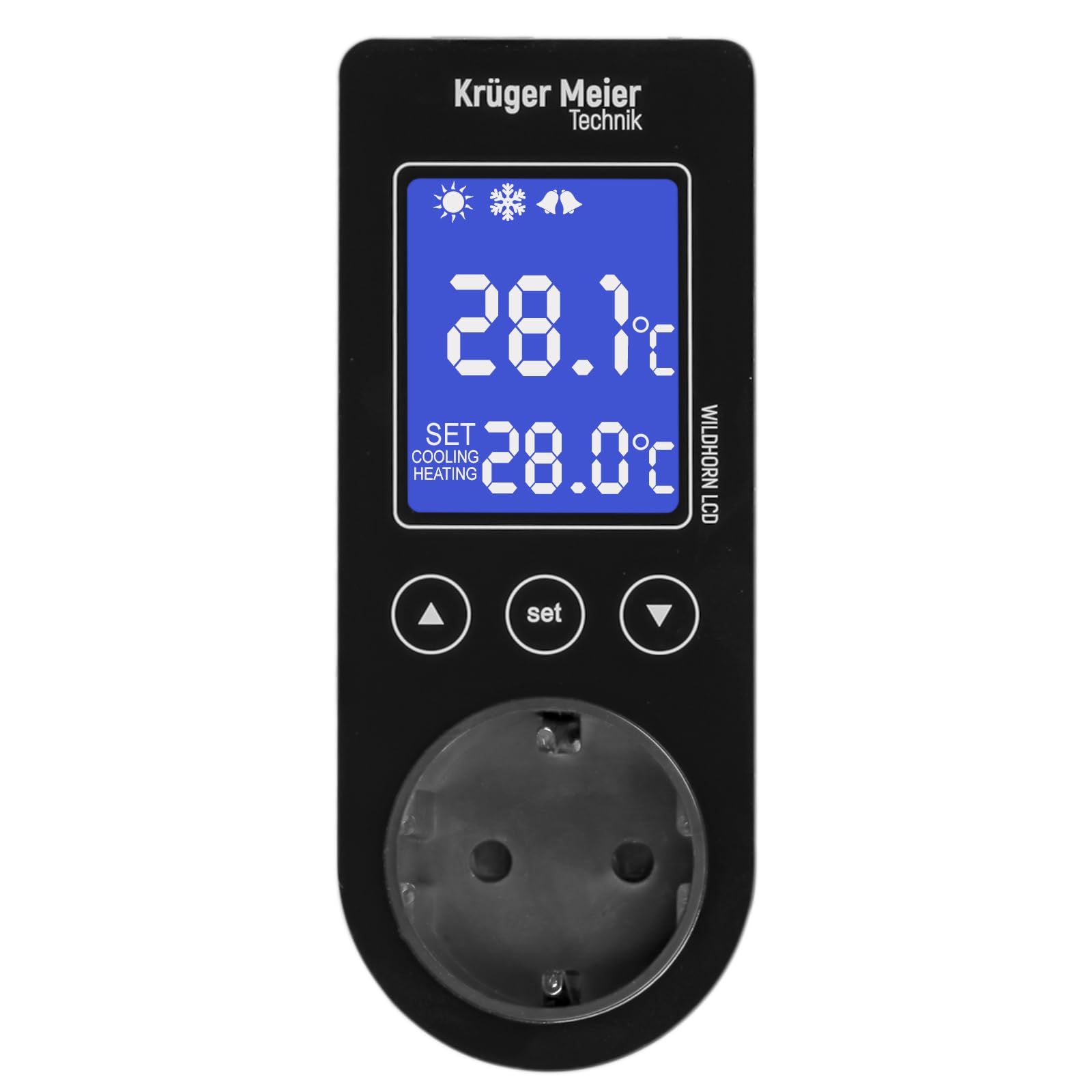 Wildhorn LCD Thermostat für Aquarium & Terrarium – Digitaler Temperaturregler mit LCD Display