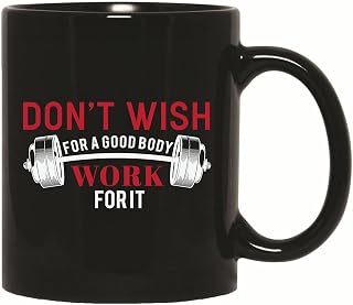 Fitness Gym Powerlifting Workout Good Body Gift for All Goals 11oz 15oz Black Coffee Mug