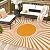 Wonnitar Outdoor Rug 8x10 Patio Waterproof Rugs,Large Reversible Plastic Straw Rug Portable Outside Camping Rug for RV Camper,Lightweight Indoor Outdoor Rug for Deck Backyard Garden (Orange, 8'x10')