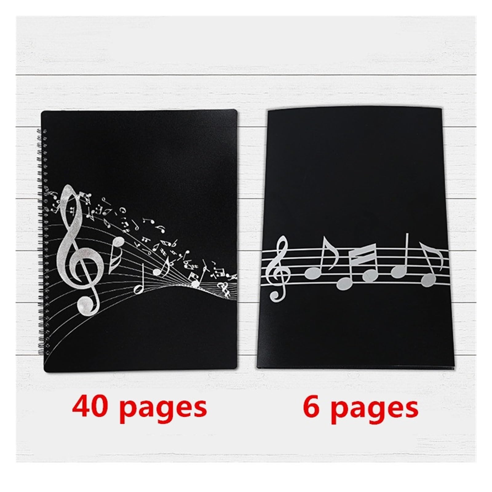 Music Sheet Chormappe Halter for Klaviernoten | A4-Mappe mit 40 Seiten zur Aufbewahrung von Blättern und Tasteninstrumenten(6 pages)