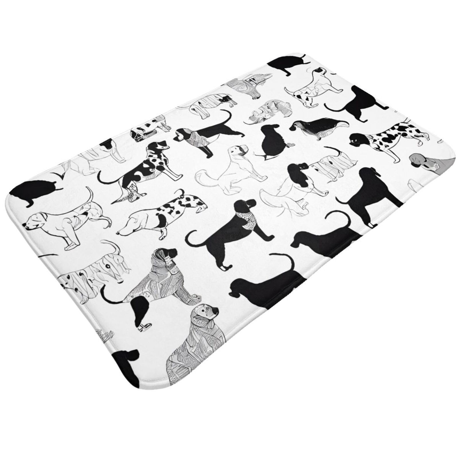Cute Dachshund Dog Print Living Room Bathroom Kitchen Anti Slip and Absorbent Carpet, Indoor Entrance Door Muddy Floor Mat, Ultra Soft Washable Carpet 21x31.5 Inches