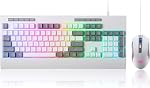 Redragon S142 Clavier de jeu sans fil & La souris Combo, 98 Clé RGB Clavier et 4800 DPI Ensemble de souris de jeu sans fil 2.4Ghz, dongle partagée