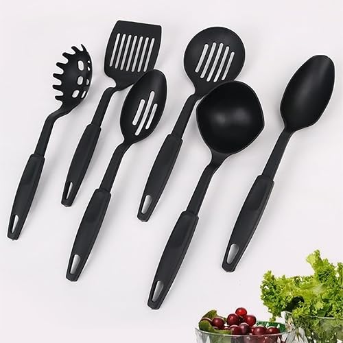 Miniatura 6 de Juego de utensilios de cocina de nailon, 6 piezas, resistentes al calor y antiadherentes, sin BPA, aptos para lavavajillas, accesorios de cocina,
