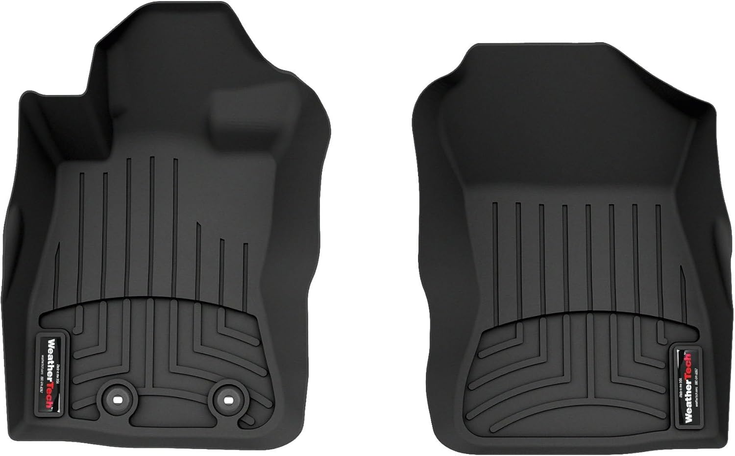 WeatherTech Custom Fit FloorLiners for Subaru Impreza, Crosstrek, 1st Row (4418141), Black