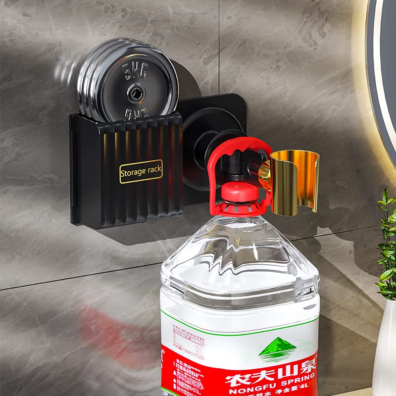 Support mural pour sèche-cheveux blanc orientable avec boîte de rangement de salle de bain - 8