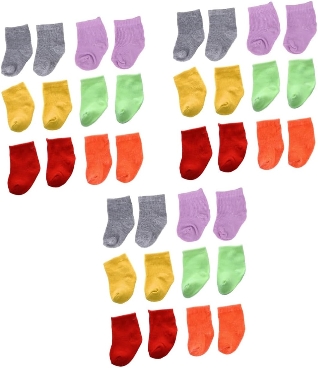 ibasenice 18 Pairs Doll Socks American Dolls Mini Dollhouse Accessories Newborn Clothes My Generation Doll Accessories My Life Doll Shoes Mini Sock Doll Photo Props Toy Socks Doll Costume