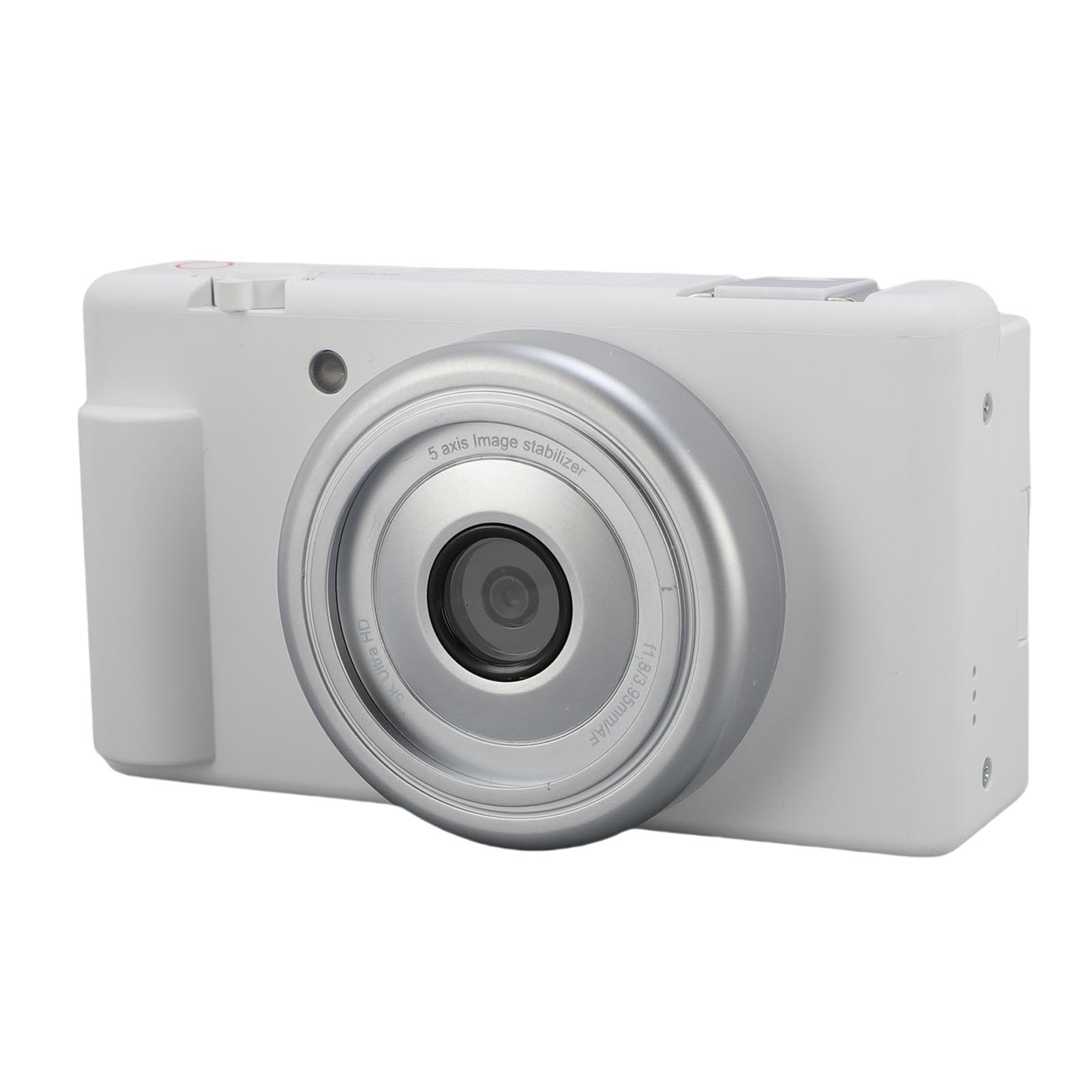POENVFPO Aparat Cyfrowy 80 MP, Kamera do Vlogowania 5K HD z Wi-Fi, Ekranem Odchylanym o 180 Stopni i 5-osiowym żyroskopem Zapobiegającym Drganiom, do Fotografii i Selfie (WHITE)