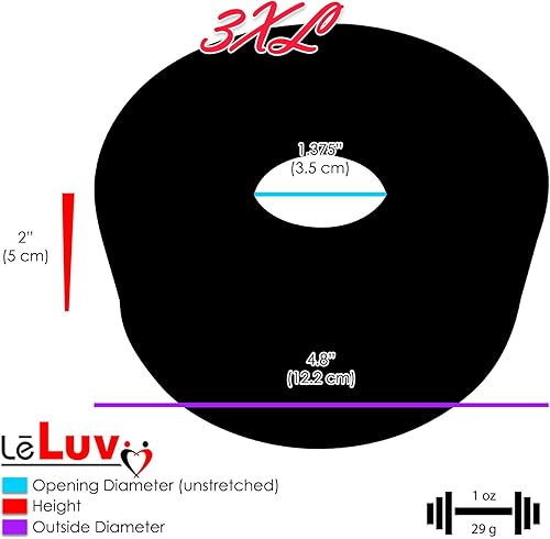 Miniatura 28 de LeLuv Sello de vacío de manga de silicona negra pequeña para cilindros de bomba de pene de 1.35 "-1.75" Negro -,Azul,Blanco,Rojo -,Rojo, blanco y