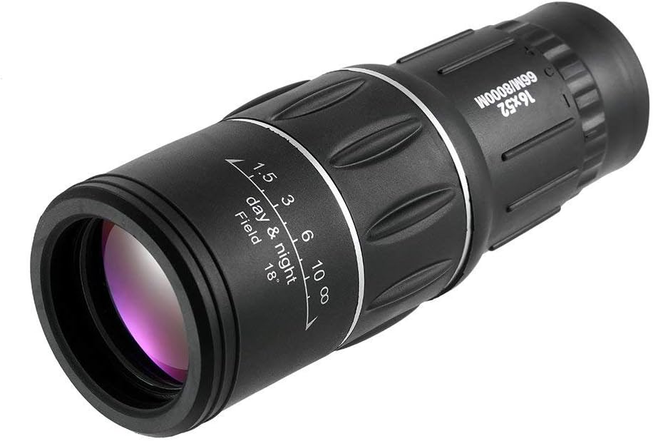 16 X 52 Dual Focuse Monocular Spotting Telescope Outdoor Portable Monocular Scope Optic Scope for Camping Birdwatching