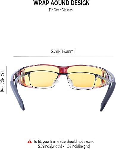 Miniatura 5 de Night Driving Glasses for Men Women Fit Over Sunglasses Anti Glare Polarized HD Night Vision Glasses for Driving