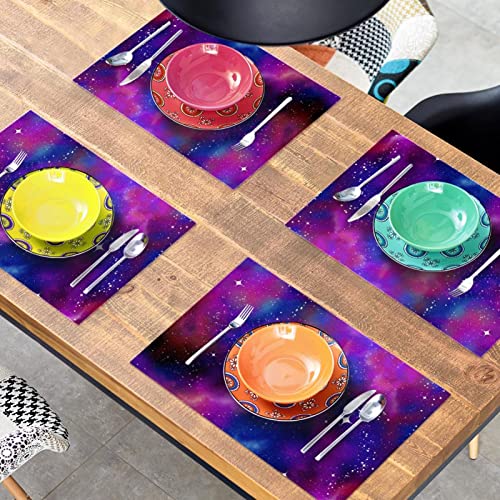 Set de table galaxie résistant chaleur lot 6 tapis table cuisine - 8