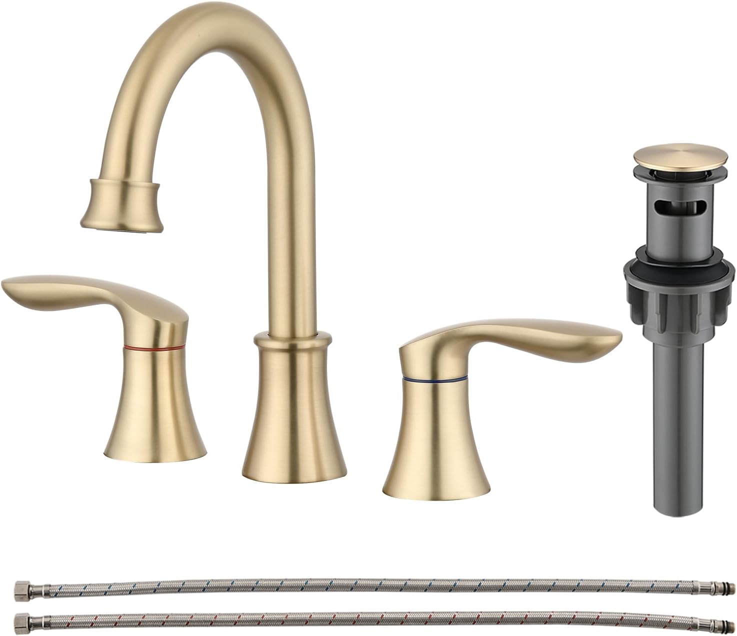 Besfelos Widespread Bathroom Faucet for Sink 3 Hole, Two Handle 8 inch