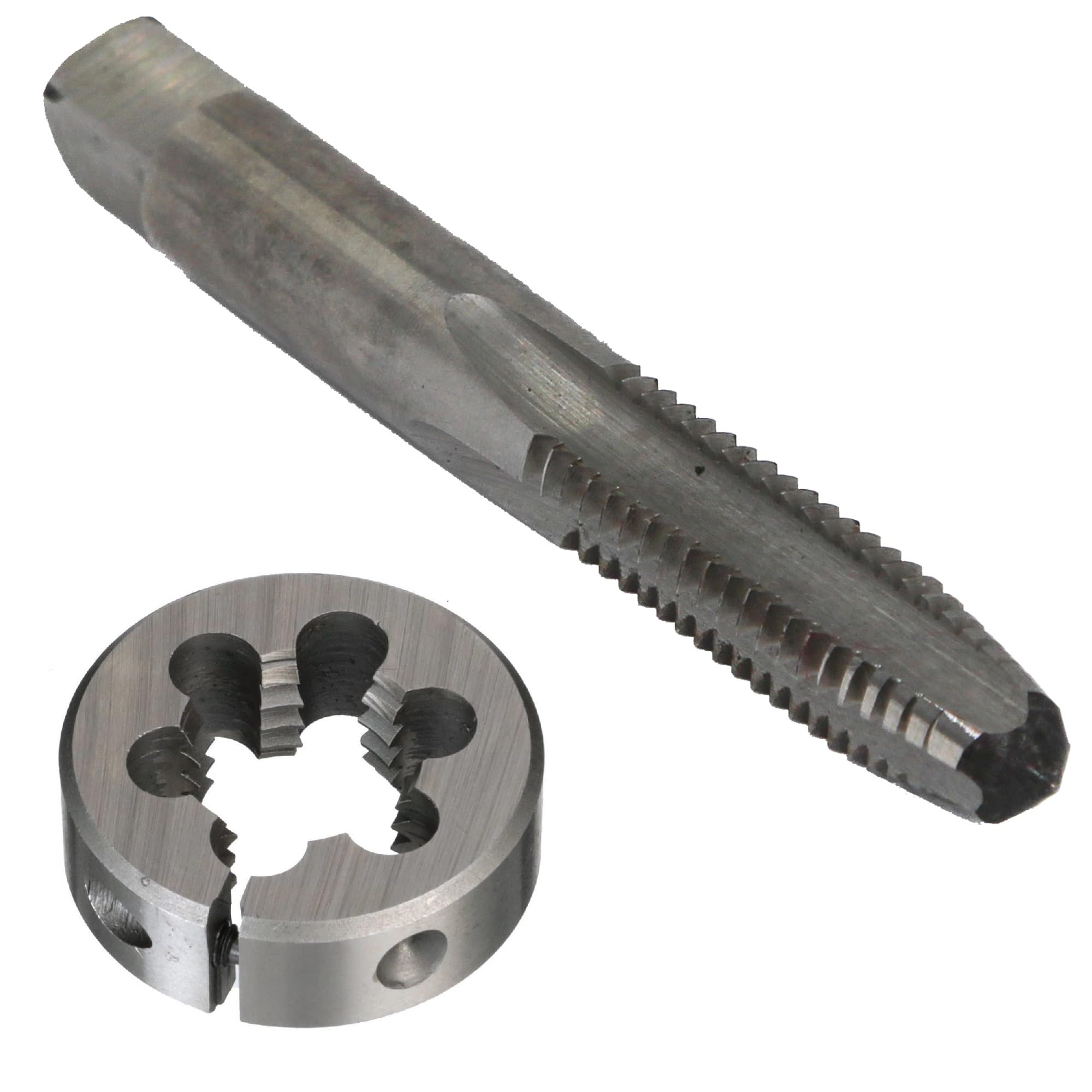 Drill America m10 X 1.5 Tap and Die Kit, HSS Plug Tap and 1" OD HSS Round Die, POUT Series