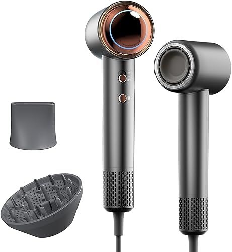Tideway Secador de pelo profesional de alta velocidad iónico 110,000 RPM, secador de pelo compacto con difusor magnético, secado rápido con motor