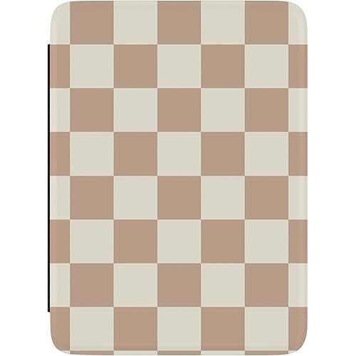 Casely Kindle Case for 7" Kindle Colorsoft and 7" Kindle Paperwhite (12th Generation 2024 Models) | Fit Check | Neutral Checkerboard | Custom-Fit Protection with Auto Sleep/Wake Function