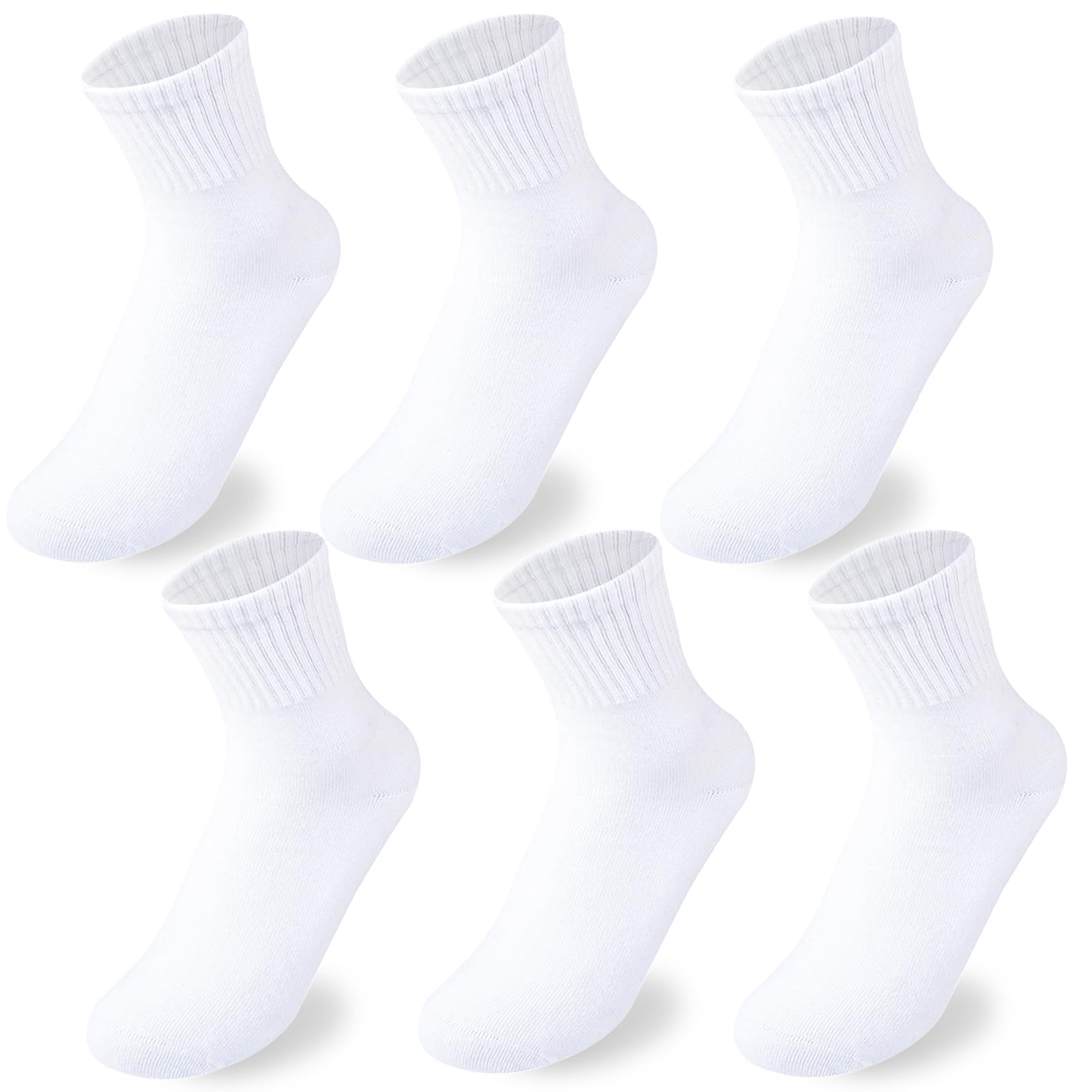 Boys Crew Socks - Kids Seamless Cotton Dress and Uniform Socks for Girls - 4/8 Pairs