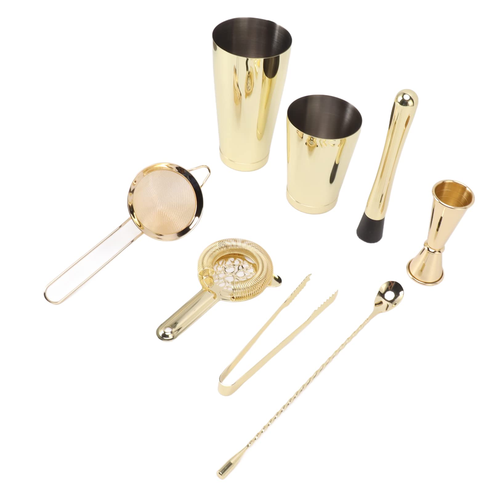 Kit de Barman Juego de Herramientas de Coctelera Boston de Acero Inoxidable, Juego de Herramientas de Barra de Preservación de Temperatura con Resistencia Al óxido y a la Corrosión, Fácil de