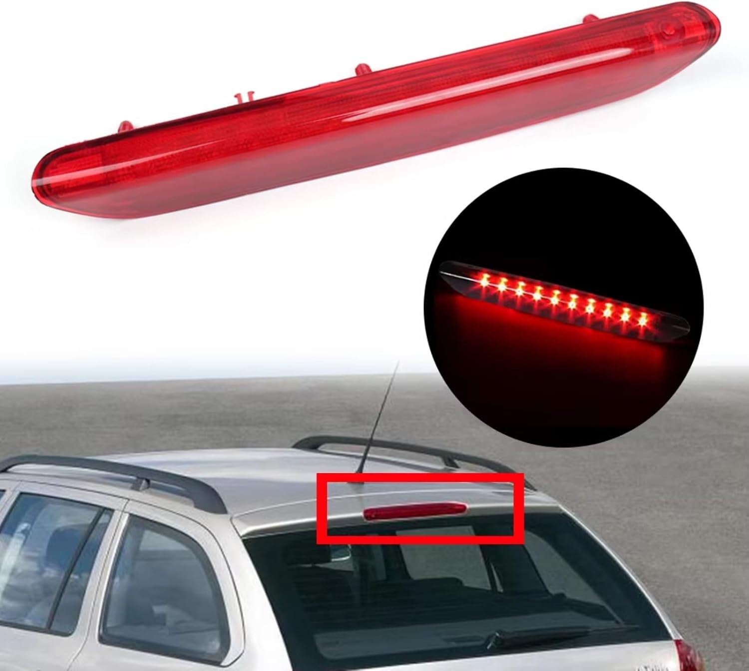 Rear Brake Lights For Skoda For Octavia 2004 2005 2006 2007 2008 2009 2010 2011 2012 2013 OEM 1Z9945097C ABS Red Third Brake Light