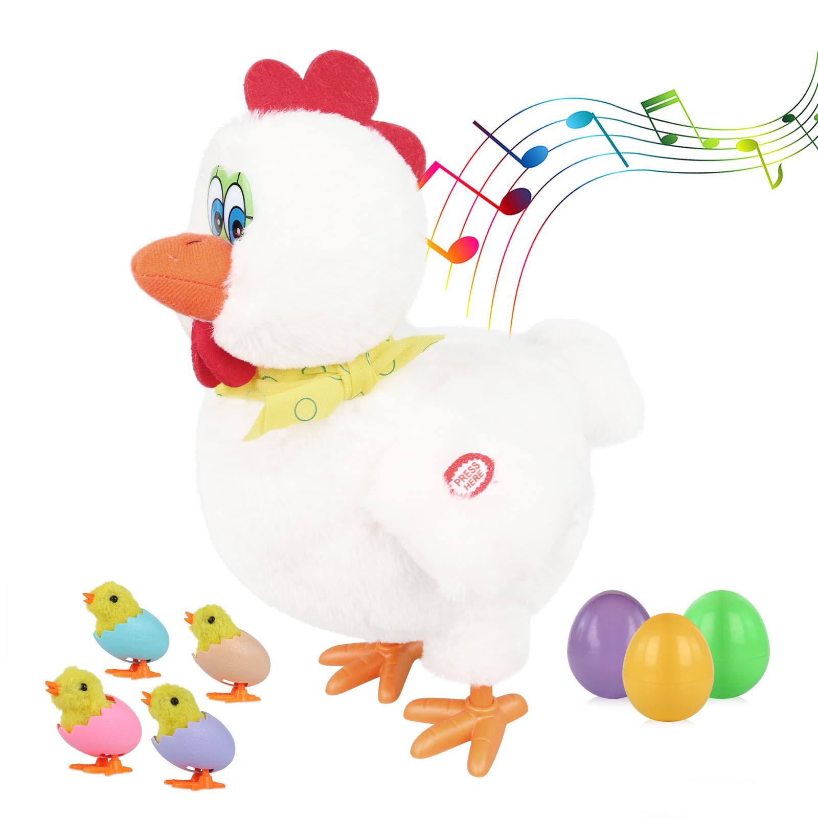 Amazon.com: hbbhml Plush Electric Stuffed Laying Egg Chicken Toy