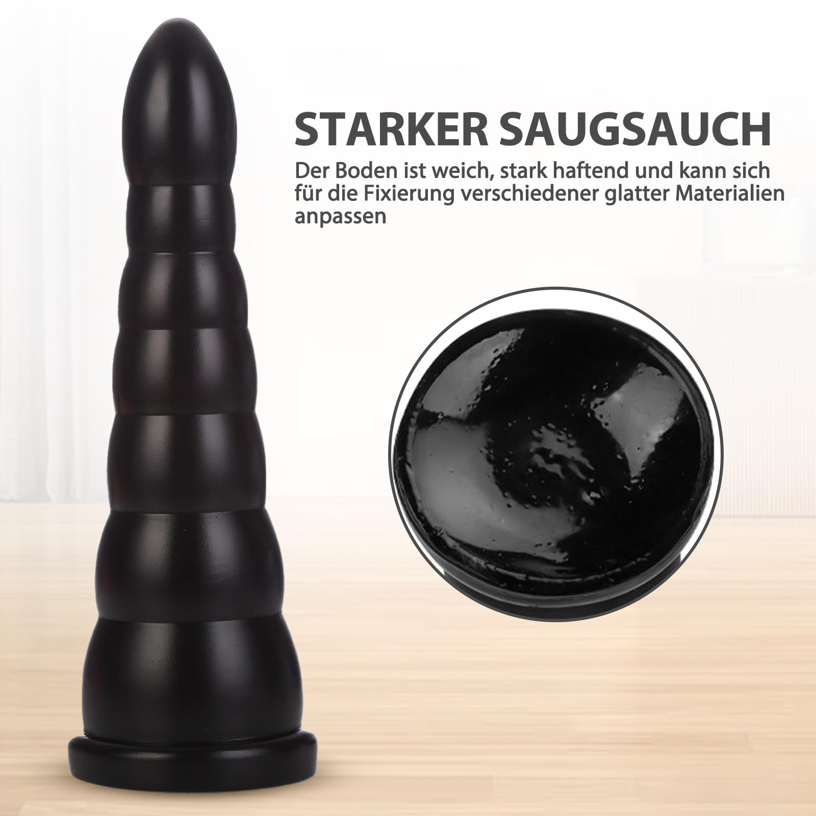 BDSMJOY Extra grande plug anal Plug Anal con 7 Bolas,Ø43~77 MM Expansión gradual consoladores juguetes sexuales,sexo extremo con fisting (Negro)