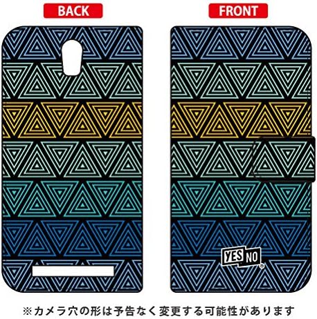 Yesno Flip Smartphone Case, Triangle Blue/for Priori 3S LTE FTJ152B/MVNO Smartphone (SIM Free Device) MFT52B-IJTC-401-N292 MFT52B-IJTC-401-N292