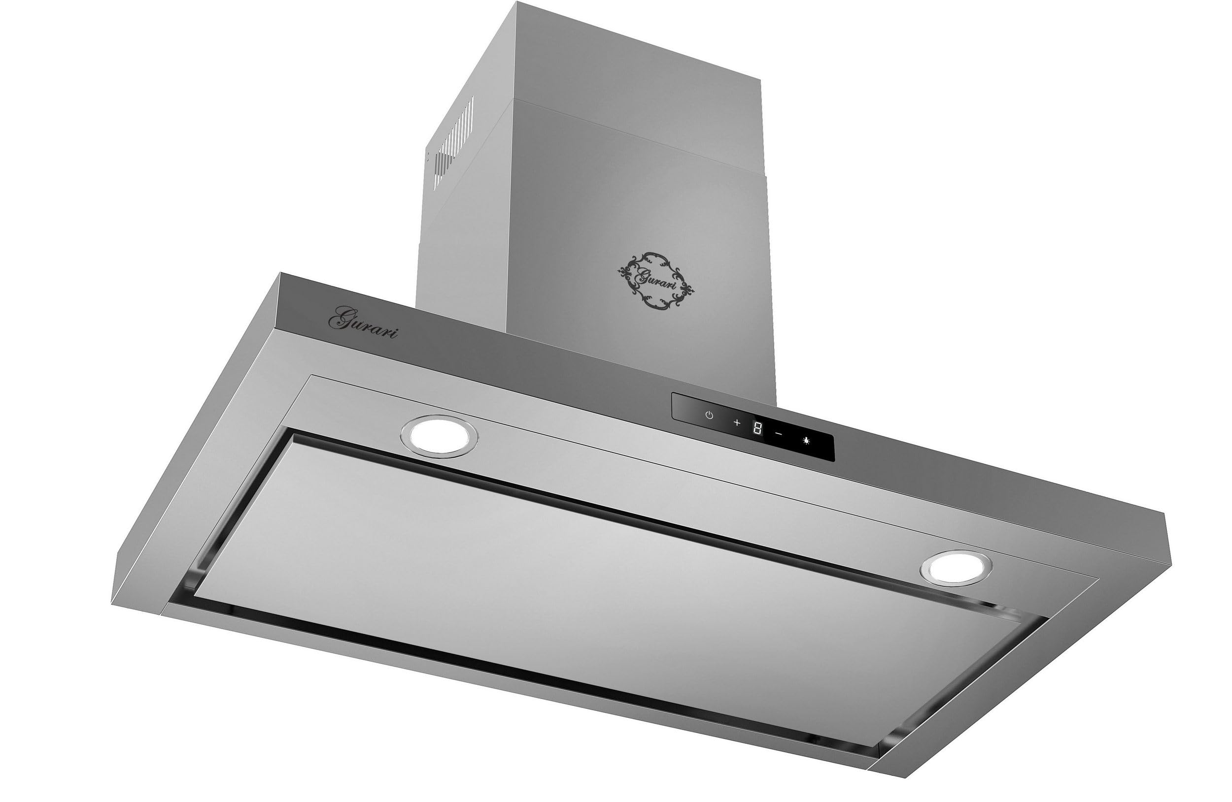 GURARI Wandhaube CH 5001+ Umluft, Edelstahl Dunstabzugshaube 90 cm | 1000 m³/h Leistung | Randabsaugung | Touch-Sensorsteuerung | Abzugshaube mit flexiblem Abluft- und Umluftbetrieb