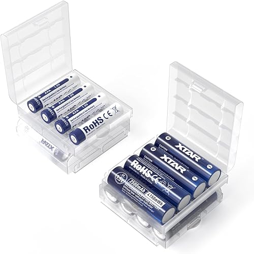 XTAR Paquete de 16 baterías de litio recargables de 1.5 V, paquete de 8 4150 mWh AA con 8 baterías recargables AAA de 1200 mWh de 1.5 V