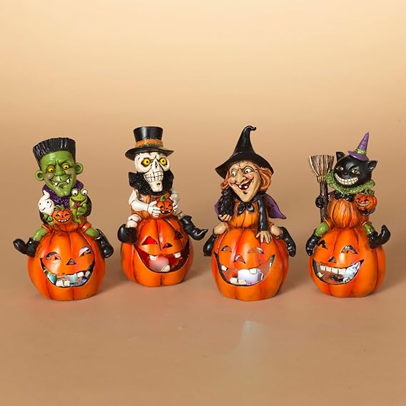 One Holiday Way Set of 4 5.75Inch LED Lighted Vintage