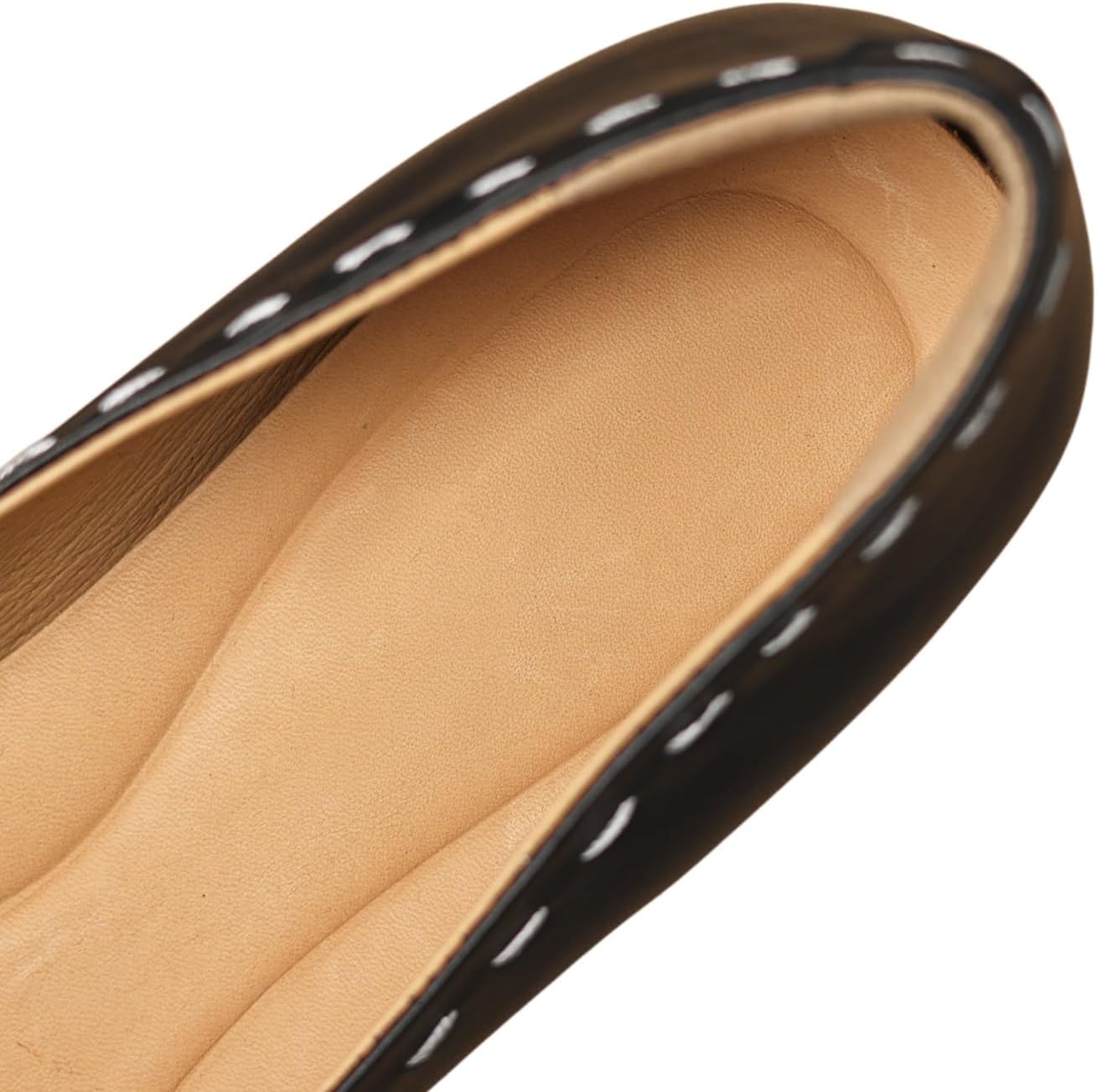 TinaCus Square Toe Women's Casual Flats Genuine Leather Handmade Loafers Shoes