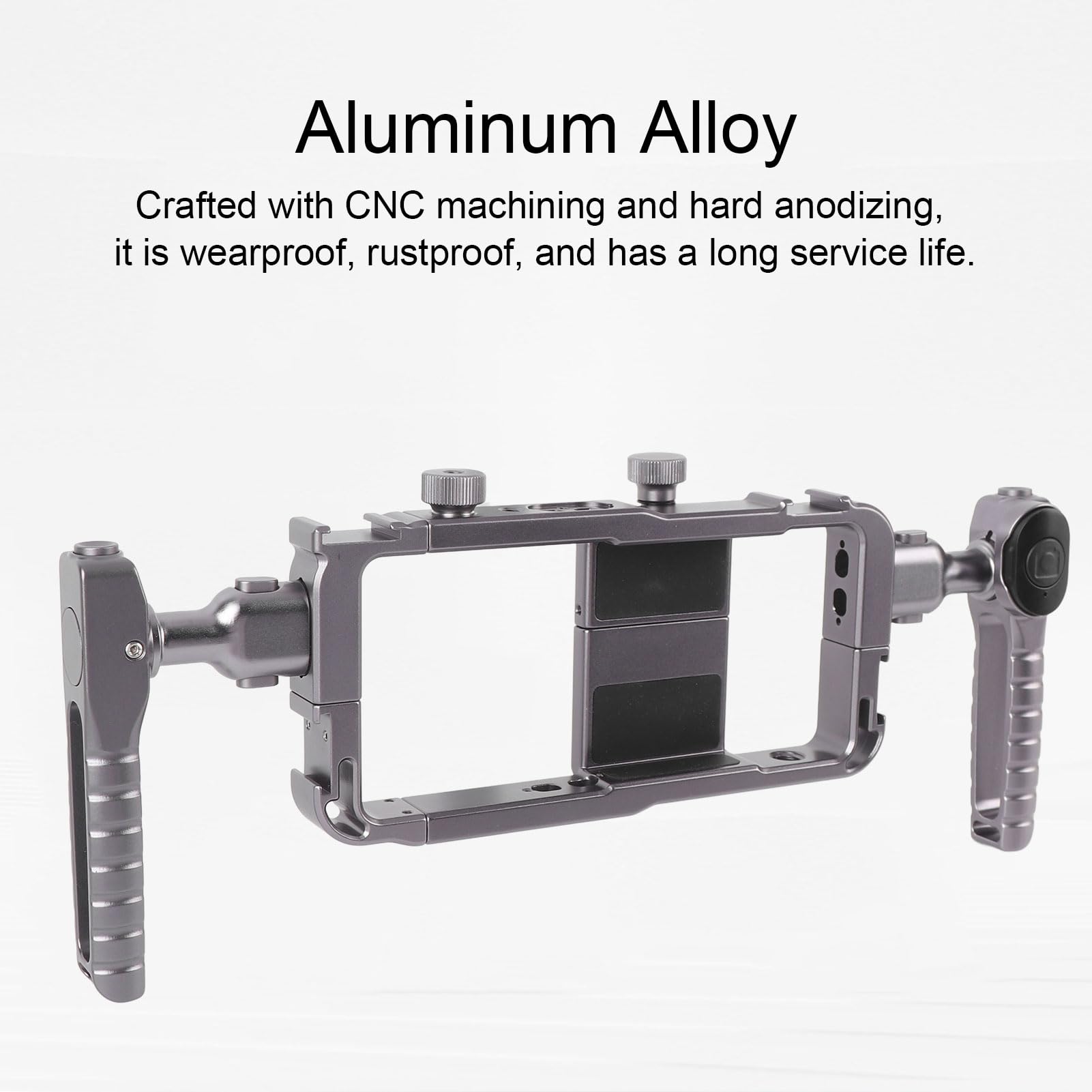 Generic Kit de Plataforma de Vídeo para Teléfono, Jaula de Teléfono de Aluminio Ligera y Portátil, Estabilizador de Doble para Fotografía Inalámbrica para Creadores de Contenido