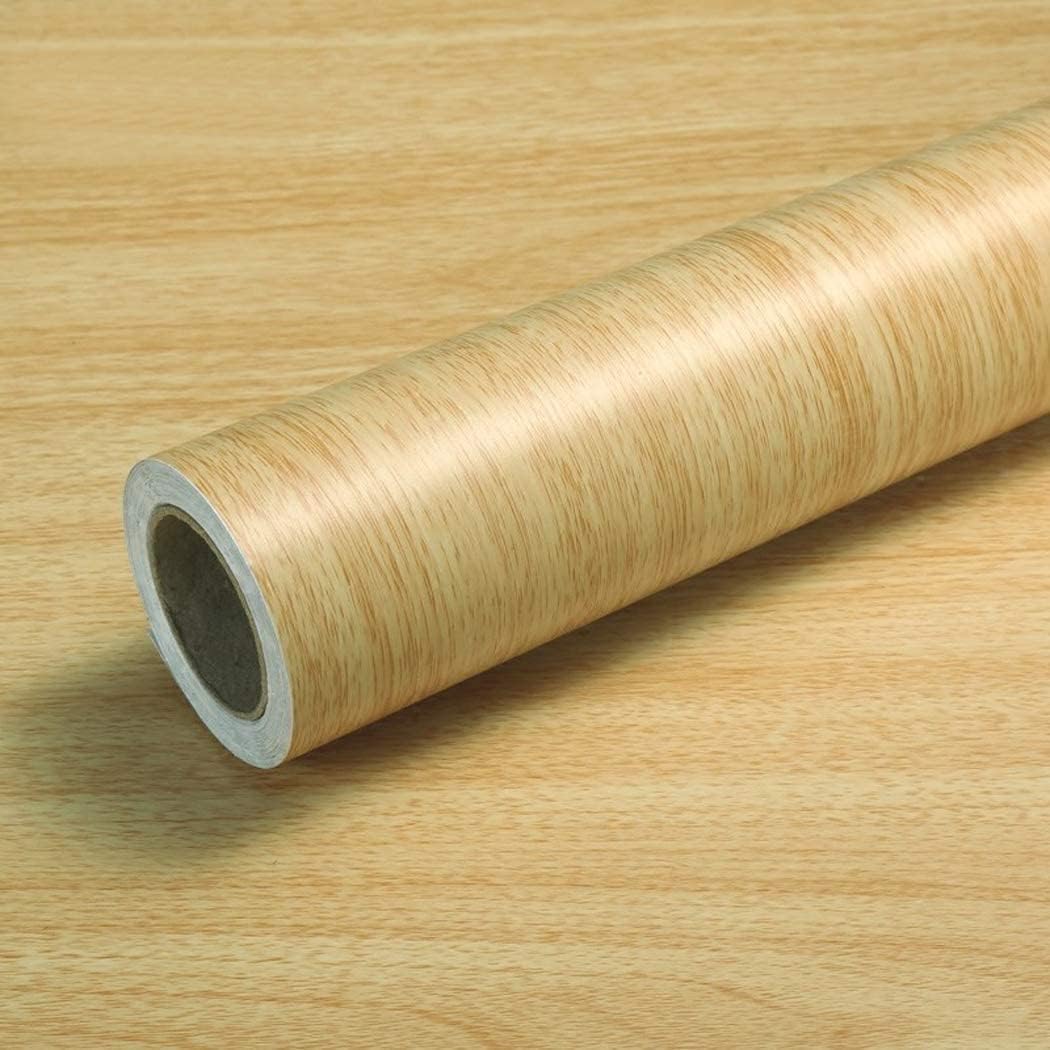 Wood Grain Contact Paper Self Adhesive Peel and Stick Film for Cabinets Shelves Drawers Faux Maple Wood Textured Shelf Paper Sticker Covering 16 x 117 Inches