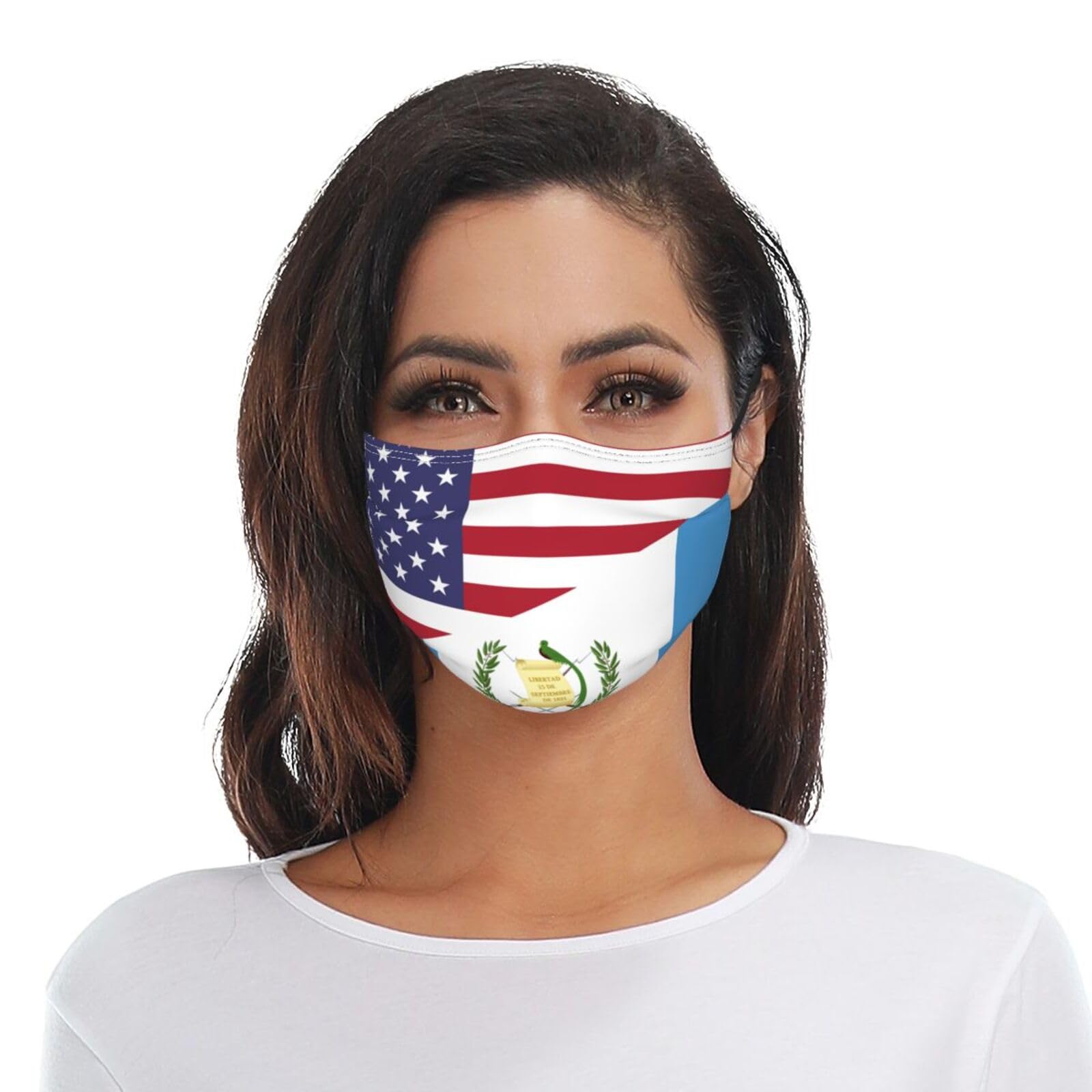 America Guatemala Friendship Flag Adult Dust Mask Adjustable Dust Face with 2 Filter80