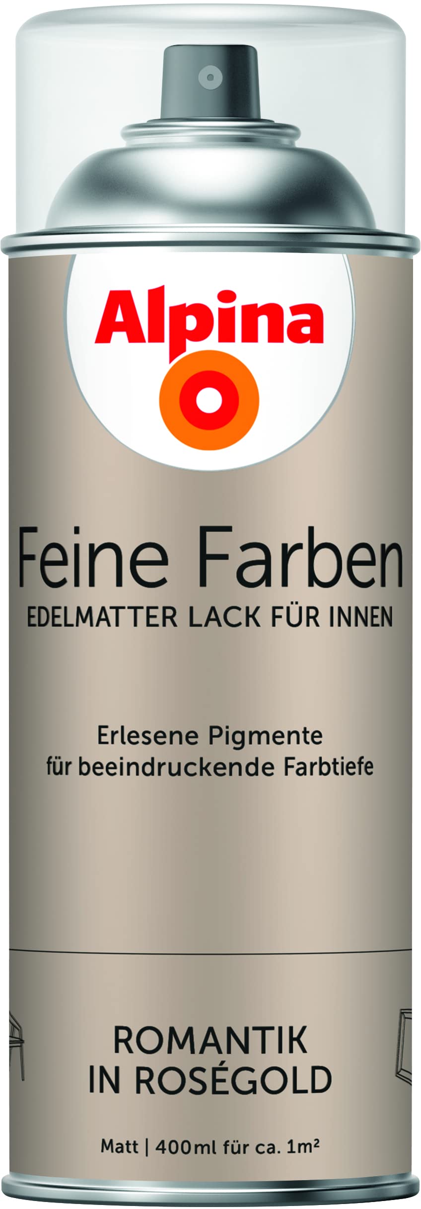 Alpina Feine Farben Sprühlacke Romantik in Roségold – PU Sprühlack – 400 ml