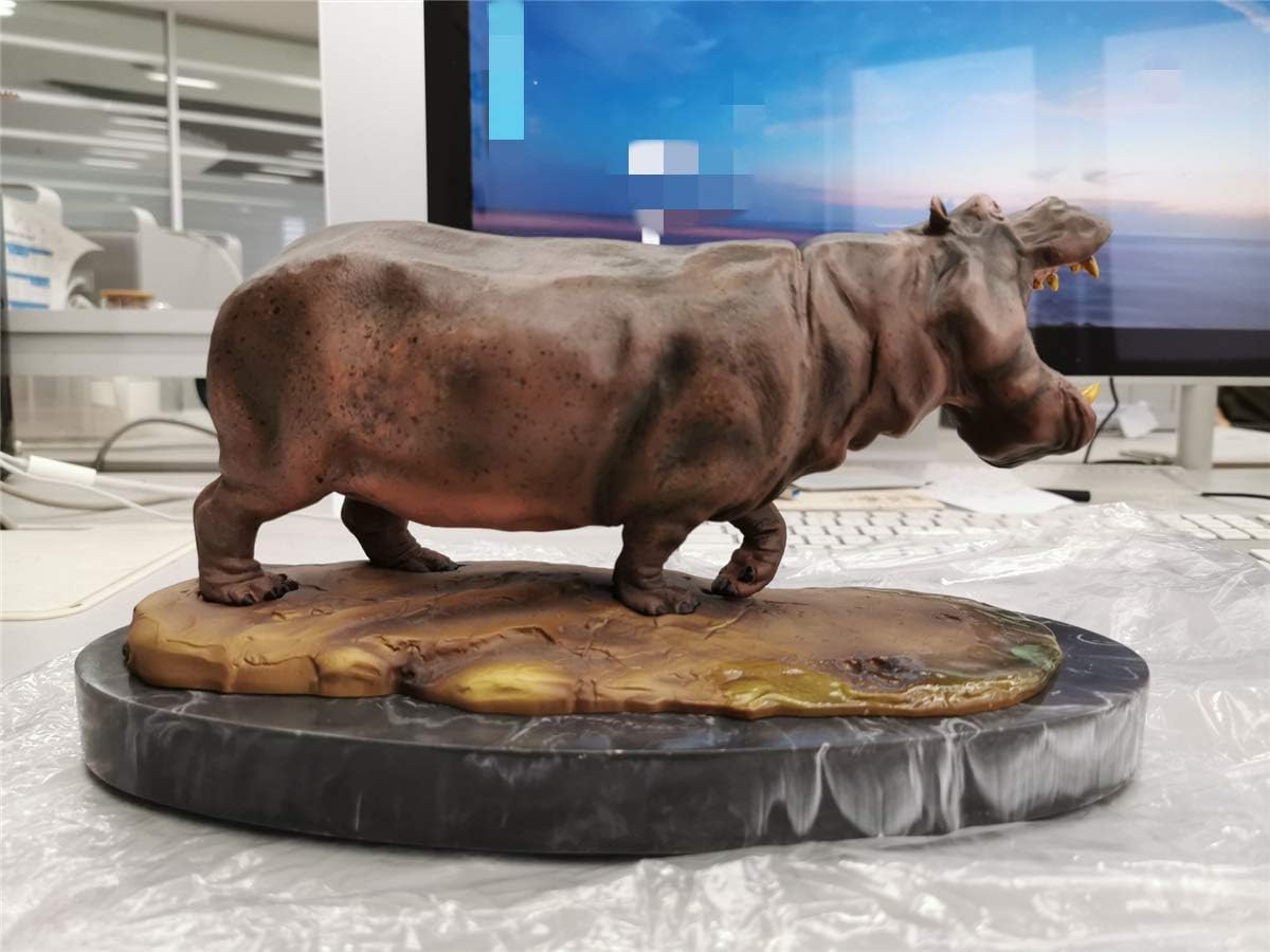 WLNTDOLA 1:15 Scale Africa Hippopotamus Amphibius Statue Large Hippo Animal Model