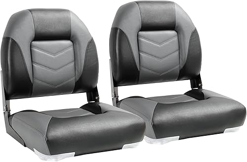 NORTHCAPTAIN Asiento de barco de pesca plegable con respaldo bajoalto