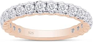 Amazon.com: SAVEARTH DIAMONDS Round Cut Lab Created Moissanite Diamond ...