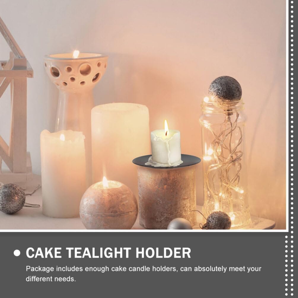 HOMSFOU 12 pcs Cake Candle Clips Cake Candle Holders for Birthday Cakes Weddings Festivals Christmas Thanksgiving Fixator for Secure Placement 3.14 X 3.14 X 2.75 in