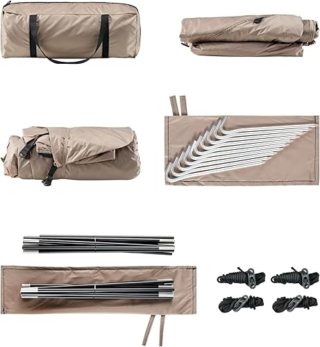 Miniatura 7 de Tienda de campaña a prueba de viento para 2 personas, diseño ultraligero de doble capa para senderismo