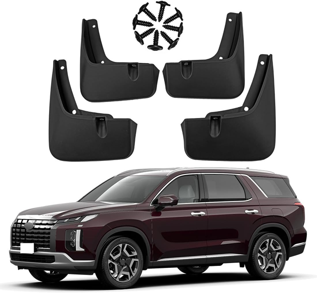 Mud Flaps Mud Guards Fit for 2018-2019 Hyundai Sonata, Front & Rear Mud Splash Guards Accessories - 4 Pc, Black