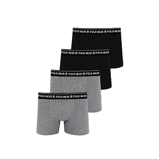 Kit 4 Cuecas Masculinas Boxer Algodão Polo Wear