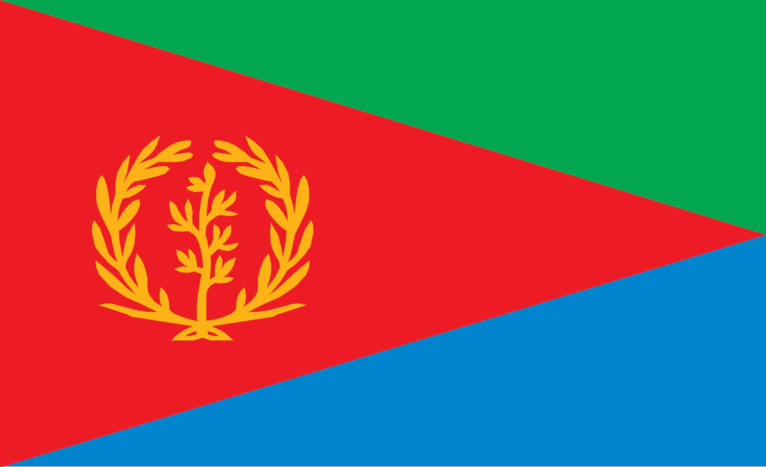 Drapeau Érythrée 120x80cm : drapeaux nationaux et pavillons de bateau