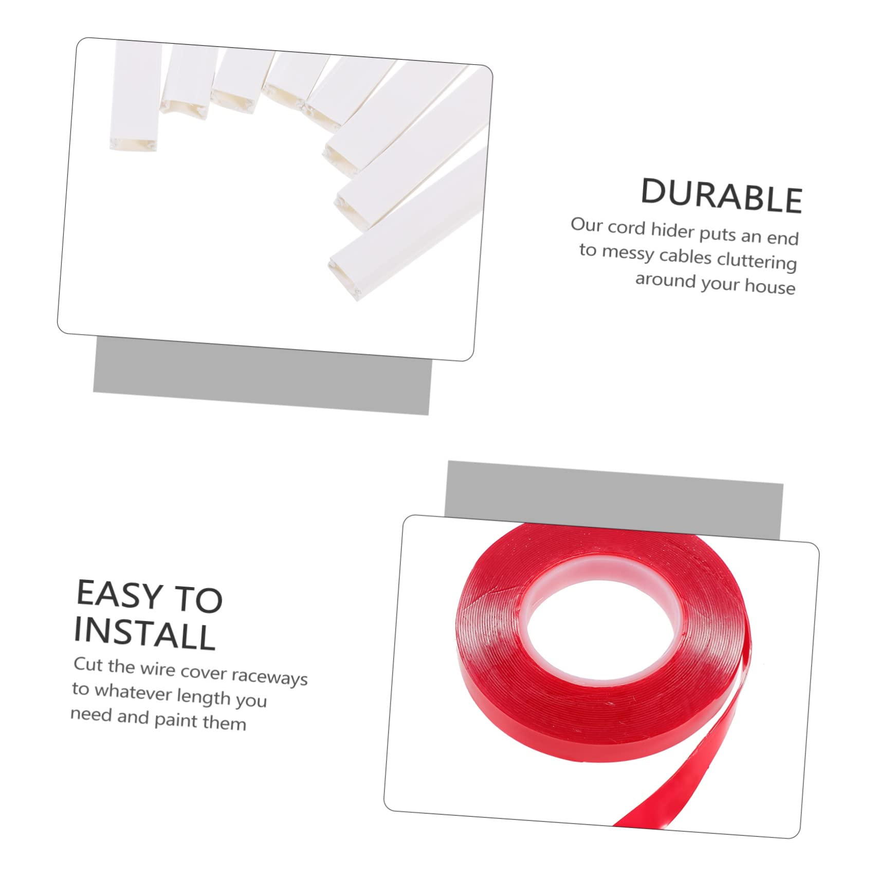 1ensemble Cache-câble Mural Organisateur De Câbles pour Fils Ethernet TV Et Haut-parleurs Décoration Intérieure Et Pratique