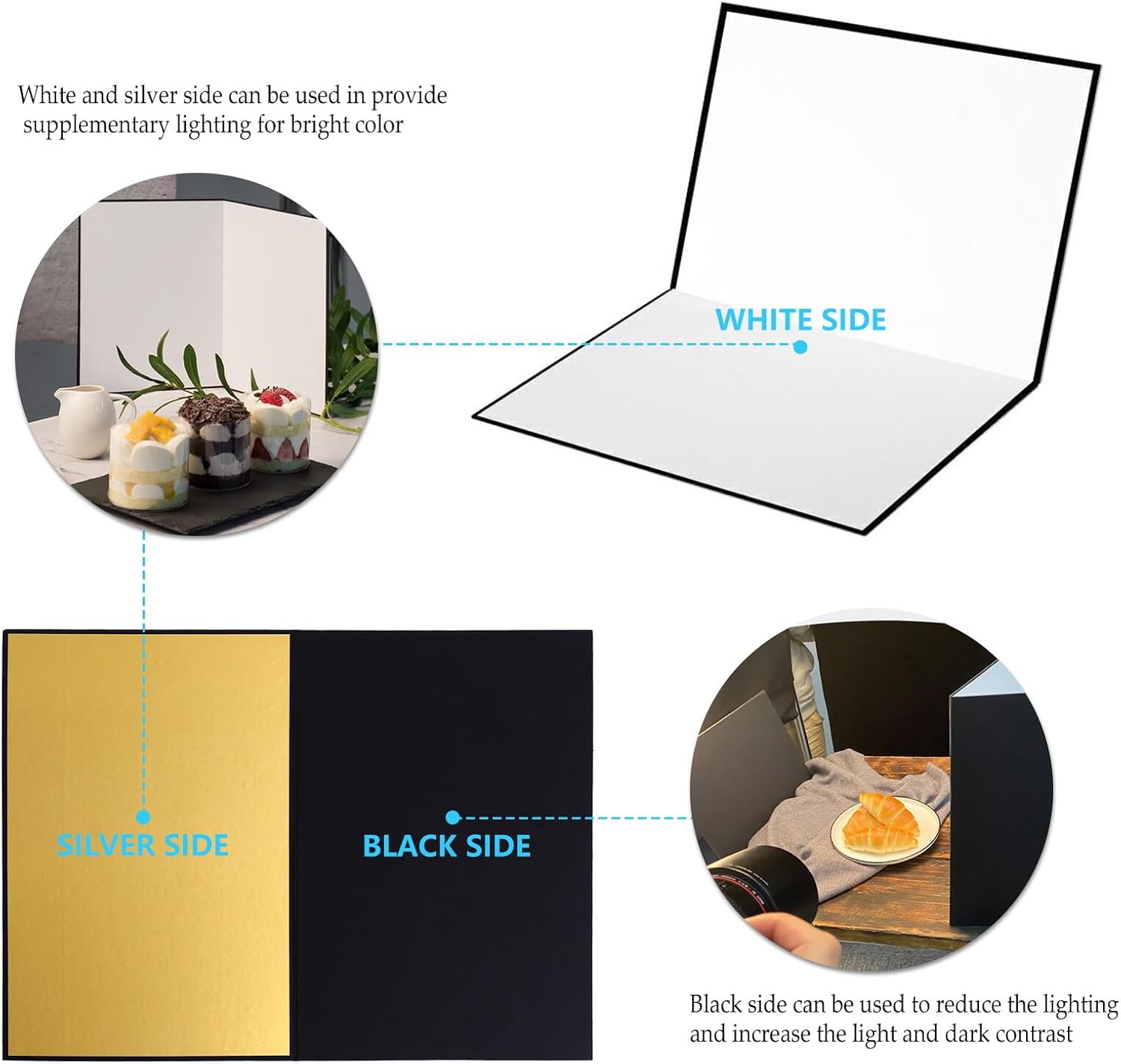 Cardboard Folding Light Reflector Board for Still Life Photography