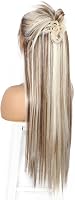Sapphirewigs Hosszú Egyenes Szőke Paróka Melírozott - 13x6 Csipke Első Műhaj, 66 cm, Hőálló, 150% Dússág, Napi és Alkalmi Viseletre 5