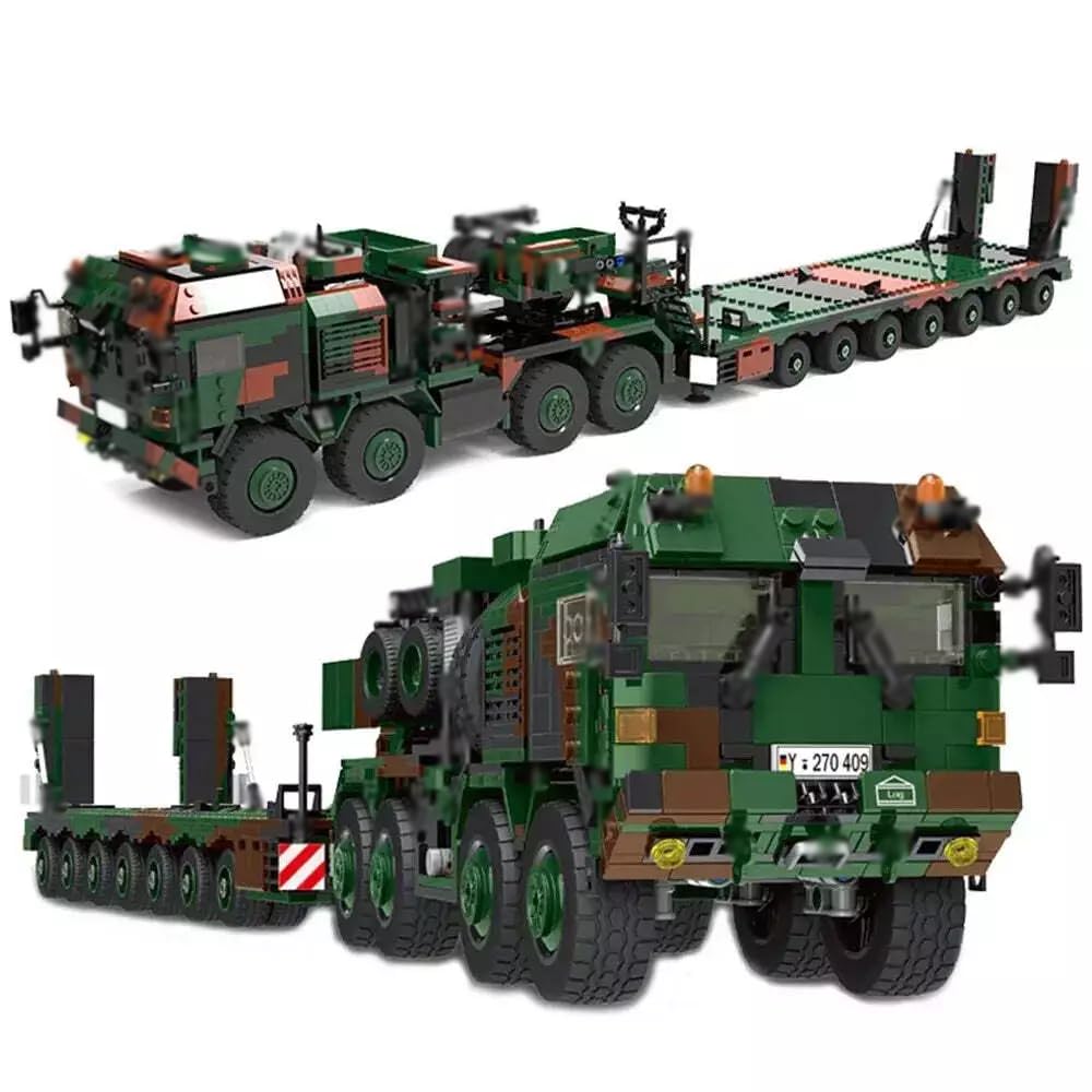Technik LKW Modellbausatz, 1912 Teile SLT Mammut Bausteinmodell, Klemmbausteine MOC Bausatz Bauspielzeug Kompatibel mit Großen Marken
