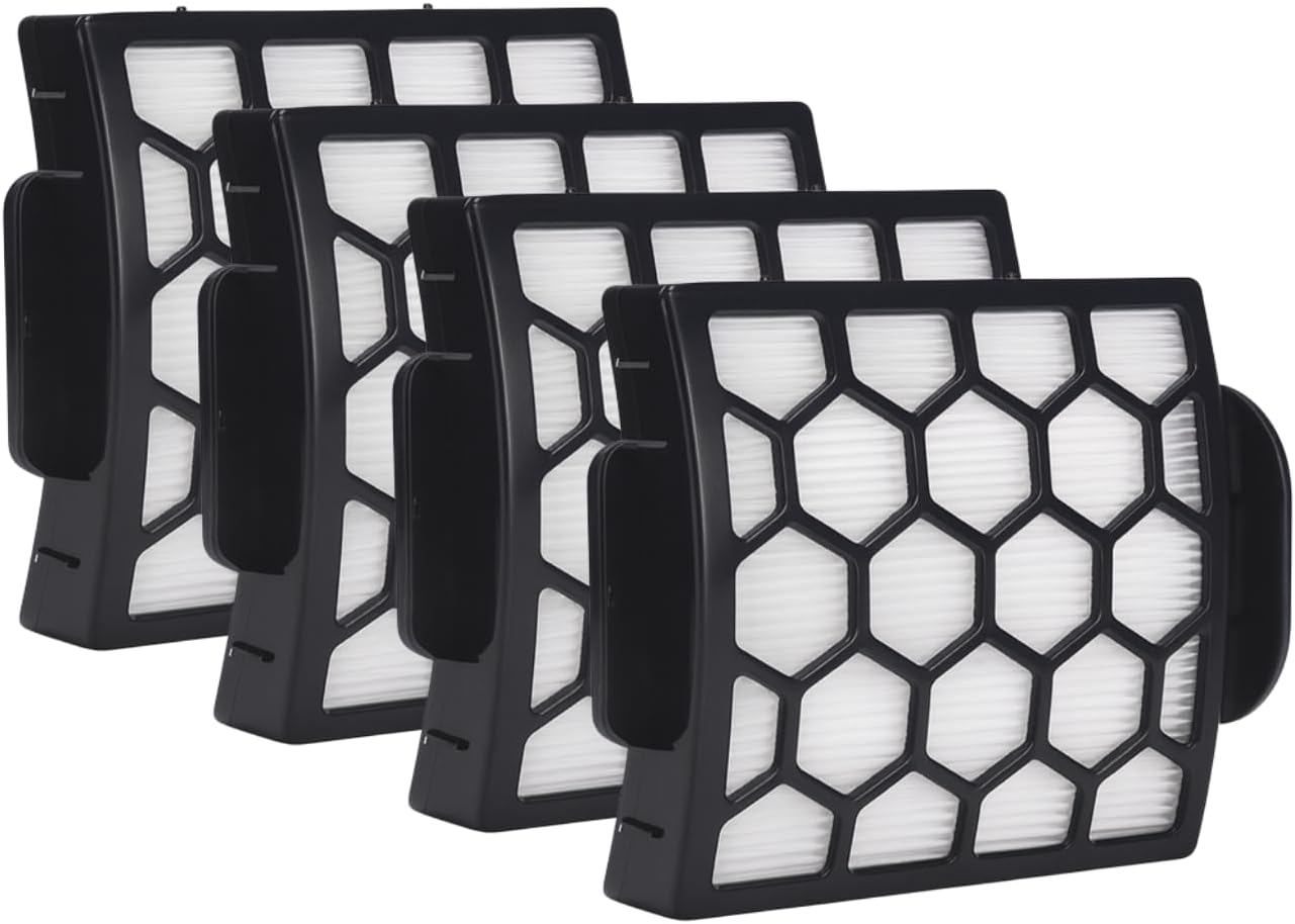 Nispira UV850 UV900 HEPA Filter for Shark Navigator LA301 LA300 LA322 ADV LA502 Rotator Lift-away PowerFins Upright Vacuum XHF320 XFFK320 4 Packs