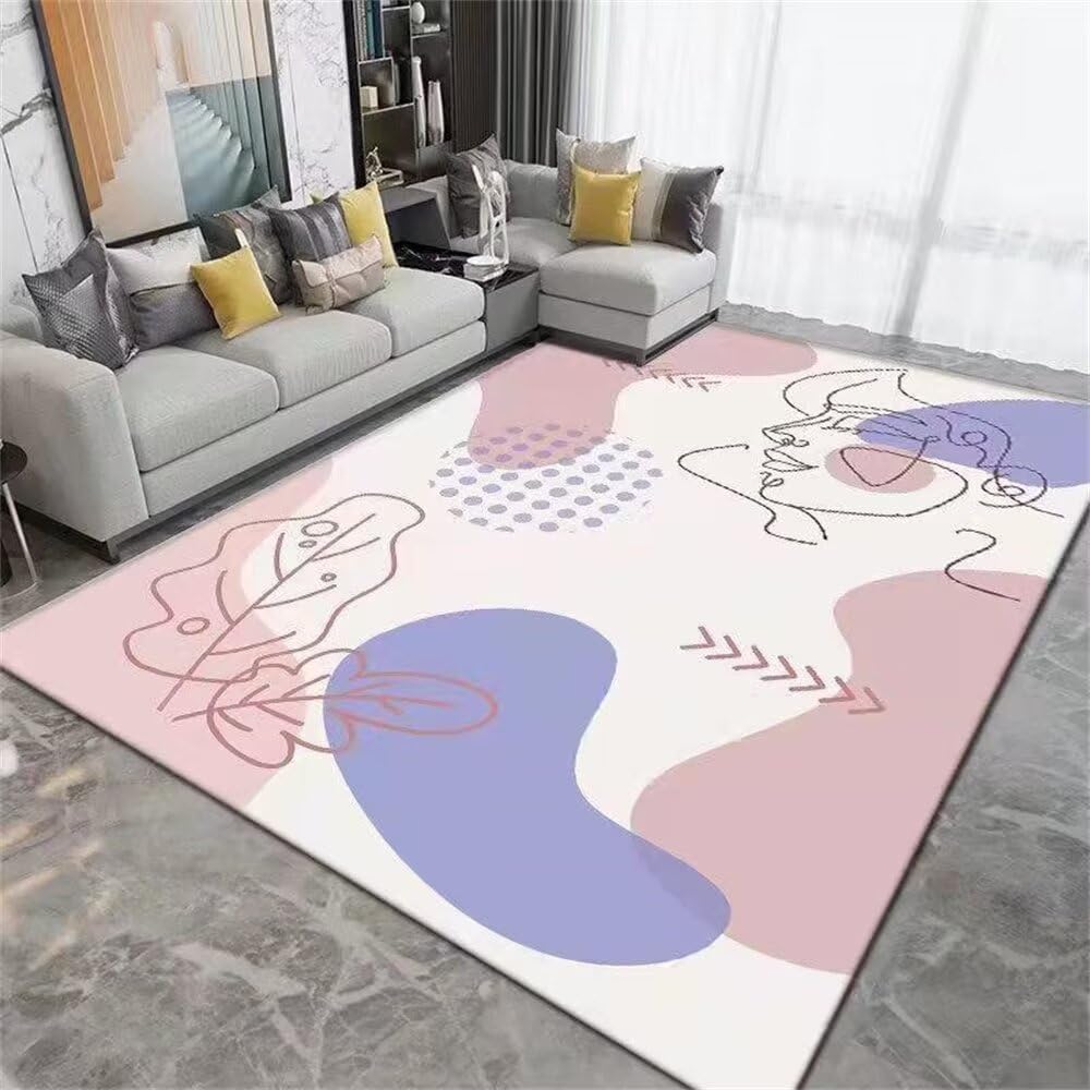 Tappeto Tridimensionale 4D Decorazione Del Soggiorno Salone Antiscivolo A Pelo Corto In Stile Semplice Tappeti Cucina Antiscivolo Rosa Tappeti Da Esterno Grandi Tappeti Camera Da Le 140X200CM