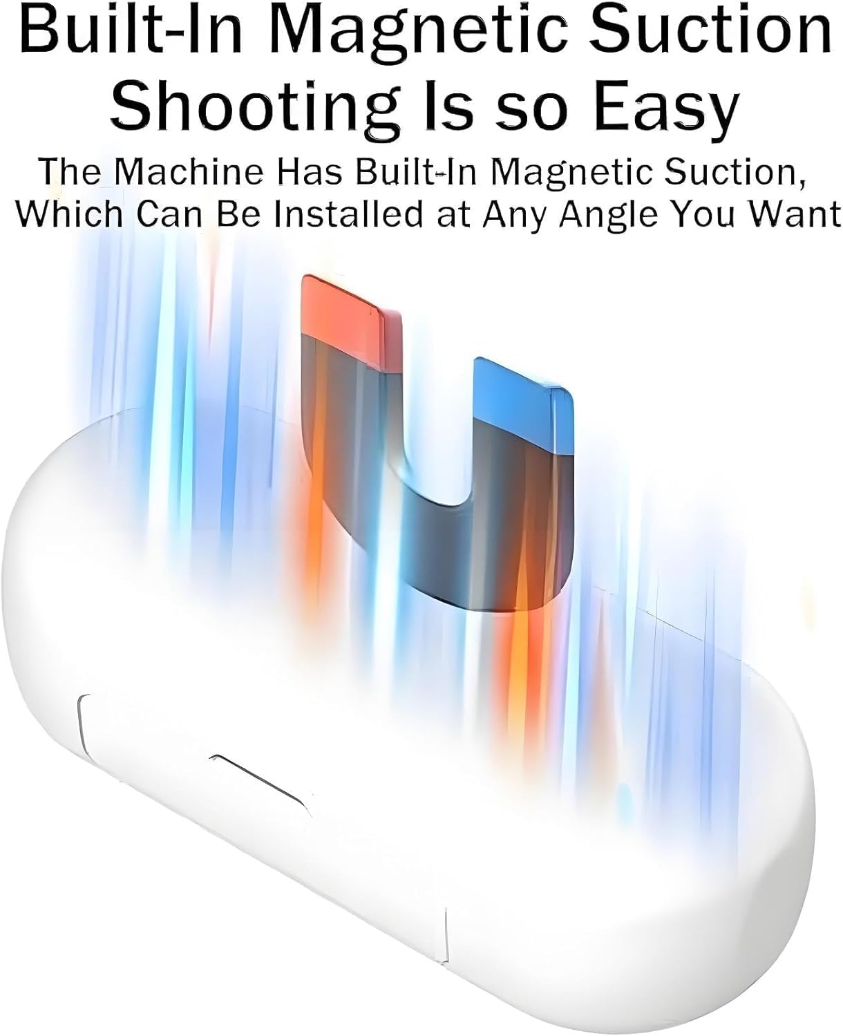 Diagram showing built-in magnetic suction of the camera