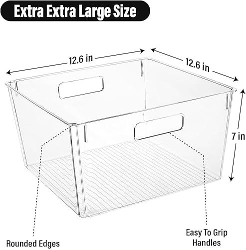 Miniatura 2 de ShelfShaper Contenedores de almacenamiento de plástico transparente, perfectos para la organización de la cocina u organización y almacenamiento de